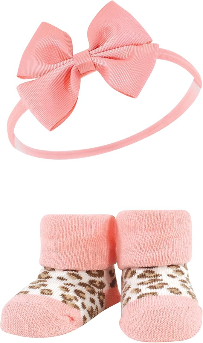 Hudson Baby Girl's Headband and Socks Giftset