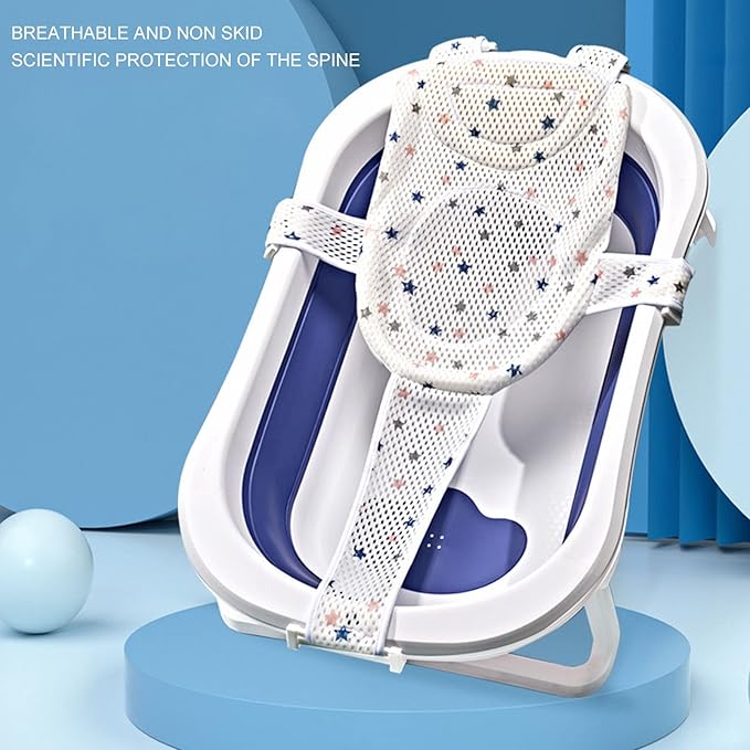 Five Corner Bath Seat Support Net Skid Proof Universal Breathable Mesh Soft Headrest Baby for Infant Equipment ()-Baby