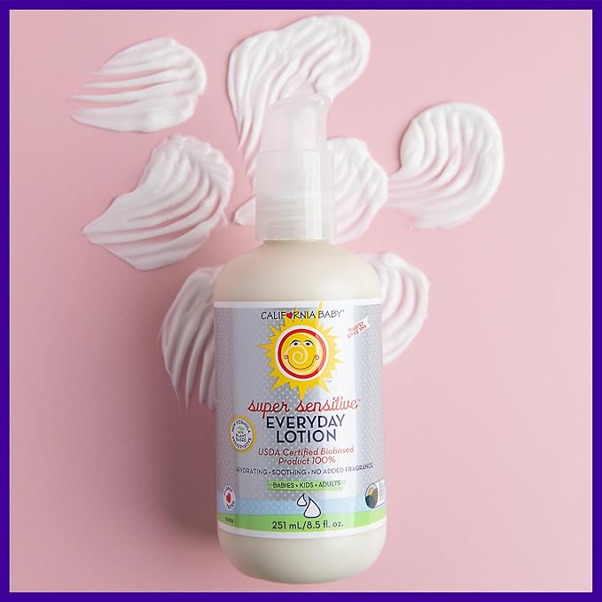 California Baby Super Sensitive Unscented Lotion | 100% Plant-Based Moisturizer | Baby Lotion For Newborn | Hypoallergenic Baby Lotion | 19 oz / 562mL