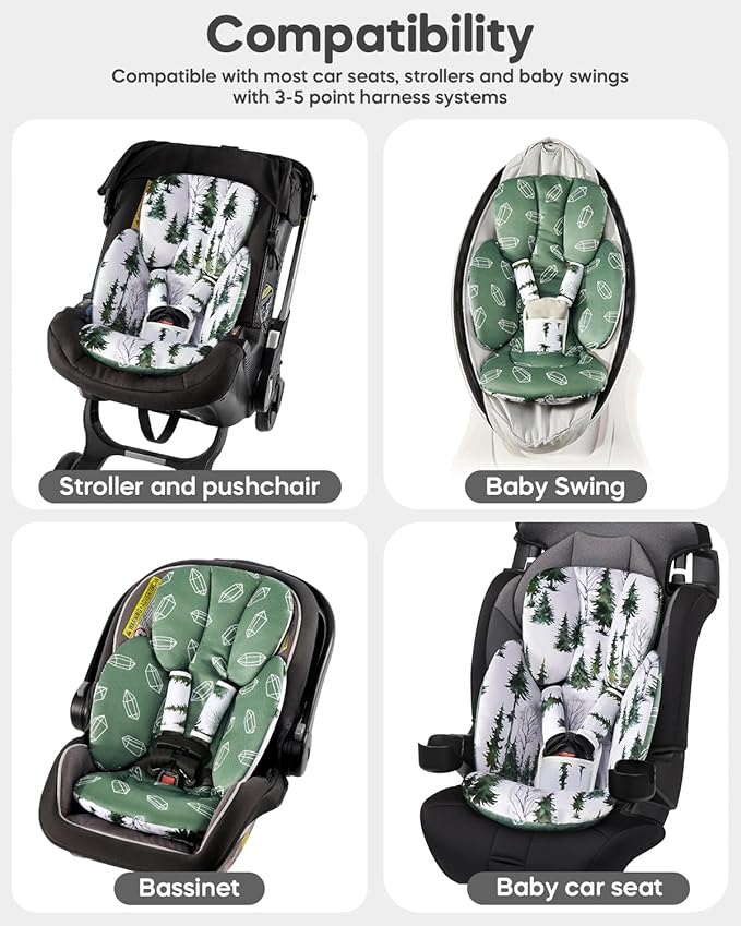 Infant Car Seat Insert for Newborn，Preemie Newborn Infant Insert, Newborn Car Seat Insert Head Body Support for Stroller, Baby Swing, Rocker, Bouncer, Bassinet, 2-in-1 Reversible