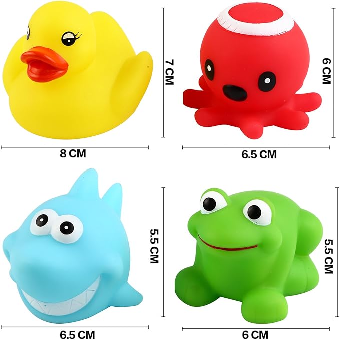 Yeonha Toys Bath Toy(4 Pack), Can Flashing Colourful Light, Floating Bath Toy, Light Up Bathtub Water Tub Toy for Pool Shower Bathtime Bathroom Kid Boys Girl Toddler Child Baby Infant