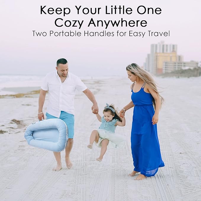 Corduroy Lounger Cover for Dockatot Deluxe+ Docks | MEXXI Breathable Cotton Baby Lounger Extra Cover | Hypoallergenic Baby Nest Replacement Cover (Cover Only) (Corduroy, Baby Blue)