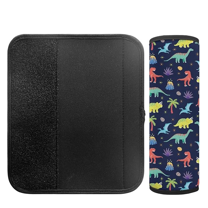 AFPANQZ Funny Cartoon Dinosaur Car Seat Belt Pads Covers for Baby Kids Toddler Comfortable Seat Belt Shoulder Pads Soft Comfy Seat Cushion Shoulder Straps Cushion for Backpack Bag