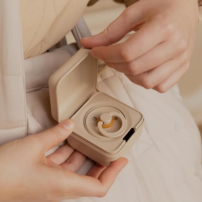 BIBS Pacifier Box with Loop for Storing & Carrying Soothers | 100% BPA Free Material | Designed & Made in Denmark | Iron