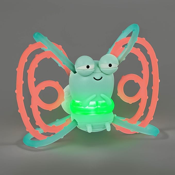 B. toys – Sensory Teether – Glowing Firefly Toy – Light – up Baby Toys – Interactive Teething Toy for Babies – 3+ Years Months – Spark Buddy