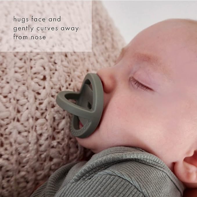 Doodle & Co. London Classic Pacifier for New Born Babies | BPA Free Angled Shape 100% Silicone for Infants with & Without Teeth | Helps Promote Healthy Oral Development | 0+ Months | 2 Pack