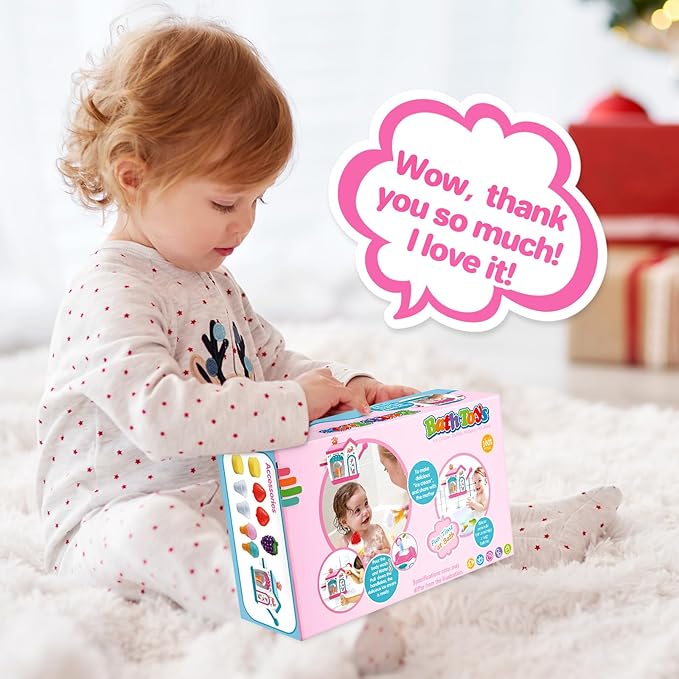 Gretex Toddler Bath Toys for 3 4 5 6 7 8 Years Old Girls, Bubble Ice Cream Maker Bath Toy, Shower Toys, Toddler Bath Toys Age 2-4, Bathtub Bubble Machine, Toy for 3 4 5 6 7 8 Years Old Boys Girls