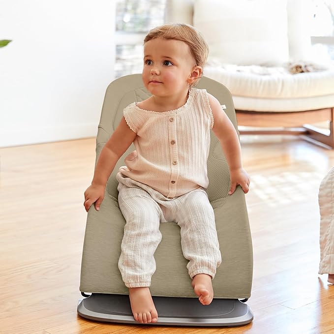 Ergobaby Evolve 3-in-1 Bouncer, Adjustable Multi Position Baby Bouncer Seat, Fits Newborn to Toddler, Soft Olive