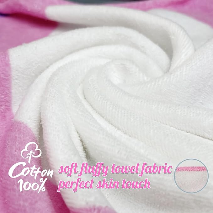 Soft Cotton Baby Bath Towel Beach Towel Bathrobe for Kids 0-8 years