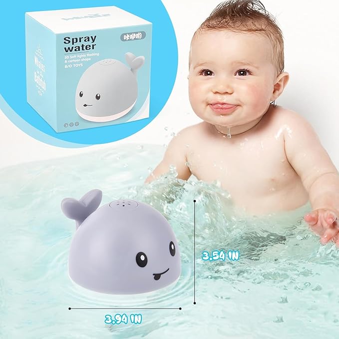Baby Whale Bath Toy - Baby Easter Basket Stuffers Bath Toy for Kids - Light up Water Pool Bathtub Toys for Babies Kids