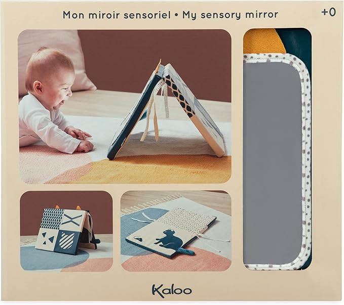 Kaloo - Stimuli - My Sensorial Mirror - Soft Multi Textured Toy for Babies - Early Developments - Polyester - from Birth - K227001.