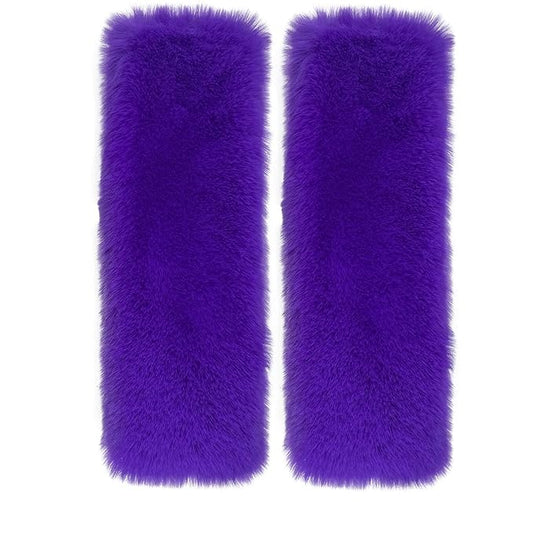 2-Pack Soft Plush Seatbelt Covers for Kids - Comfortable Seat Belt Cushion for Newborns - Car Seat/Stroller Strap Accessories - Enhanced Driving Comfort & Protection (Purple)