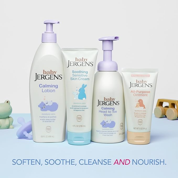 Jergens Baby All-Purpose Baby Ointment, Plant-Based Moisturizers, Petrolatum Free & Pediatrician-Tested, 5 Oz