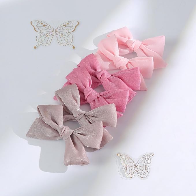 40Pcs Tulle Hair Bows Clips for Girls, Oaoleer Toddler Pigtail Bows Ponytail Hair Barrettes Accessories for Infant Toddlers Kids in Pairs