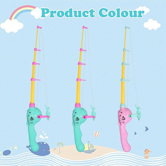 6 Pcs Magnetic Fishing Pole Kids Toy Fishing Pole - No Fishes are Included, Fishing Game - Baby and Toddler Bath Toy Toy Fishing Pole for Bath, Pool