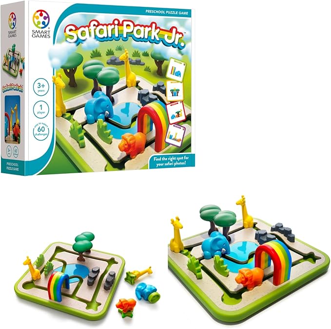 SmartGames Safari Park Jr. – Preschool Logic & Matching Puzzle Game with 60 Challenges for Ages 3+