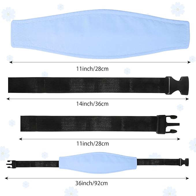 HESTYA 2 Pcs Carseat Head Support Toddler, Stroller Seat Headrest for Sleeping Traveling, Neck Relief Headband Strap for Kids Children Toddler Infant(Fresh)
