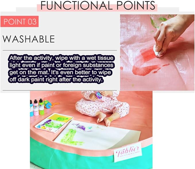 Multiful Mat, Kids Playmat Water Play Touch Mat, Kimchi Mat(KimJang Mat), Waterproof 55.1 inch/ 140cm Diameter, Making Kimchi