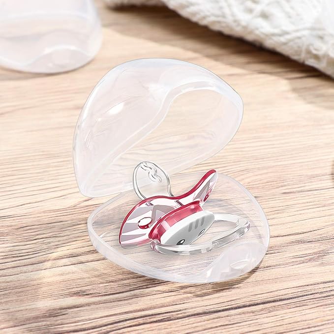 4PCS Transparent Pacifier Storage Box Clip - Clear Pacifier Holder Case Pacifier case,Pacifier Holder case,Pacifier Container for Baby Infant Newborn Toddler Outdoor Travel Pacifier Holder