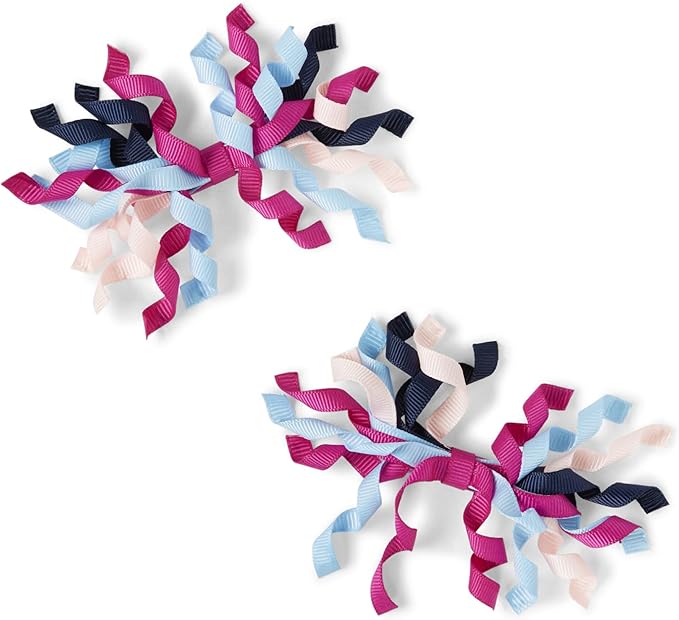 Gymboree Girls' and Toddler 3-Pack Snap Clips & Tie Hair Accessories