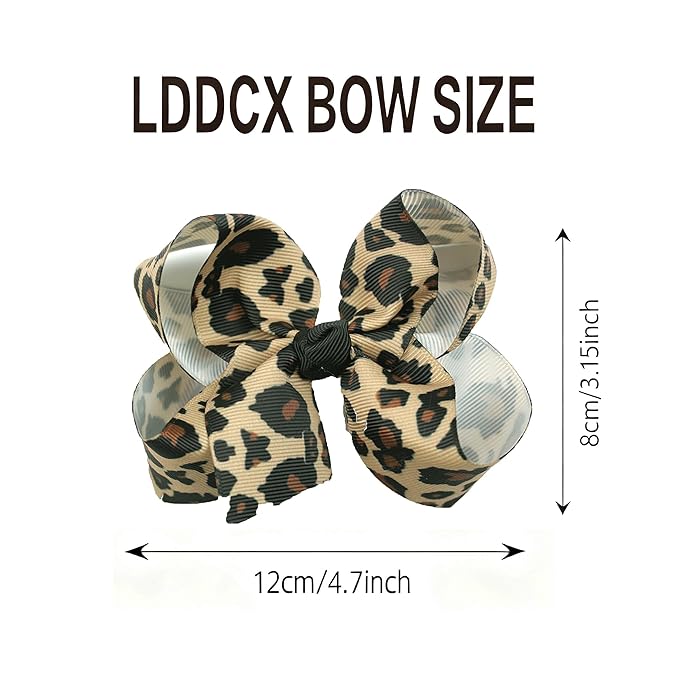 Baby girls leopard print bow hairpin Bow Leopard Hair Bow for women