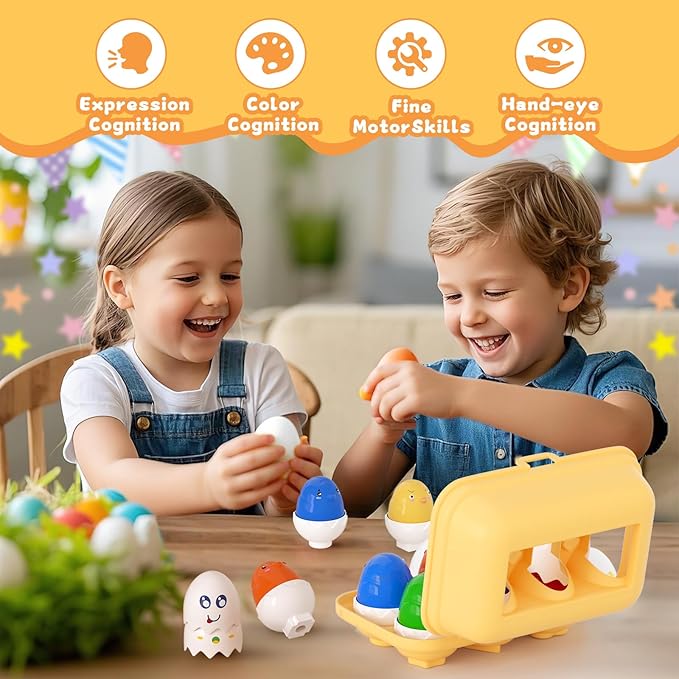 Easter Basket Stuffers for Toddlers,Easter Eggs Toys for Babies Boys Girls Kids,Toddler Easter Basket Stuffers Prefilled Easter Eggs with Toys Inside Filled Infant Montessori Toys Gifts