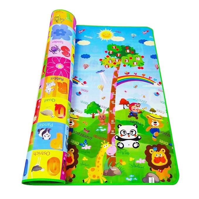 Reversible Baby Tapete para Bebes Baby Crawling Mat Crawling Mat Foldable Baby Play Mat Waterproof Washable Farm Pattern Large Baby Play Mat