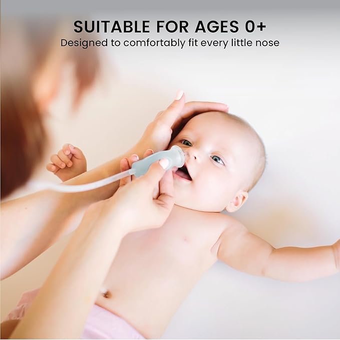 Lulyboo Baby Nasal Aspirator with Case - Reusable BPA-Free Snot Sucker with Soft Tips, Gentle & Effective Relief for Congestion, Easy to Clean, Ergonomic Design for Newborns & Toddlers