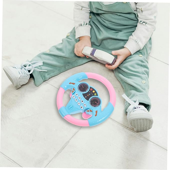 KESYOO Steering Wheel Simulation Educational Wheel with Suction Cup Base for Swing Cars Interactive Music Play Present for Young
