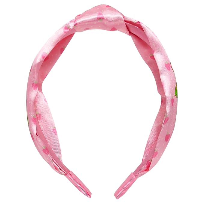 LUV HER Licensed Strawberry Shortcake Knotted Headband - Thick Headbands For Girls - One Size Fit All - Hair Accessories For Her Ages 3+