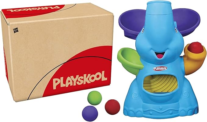 Playskool Poppin Park Elefun Busy Ball Popper Toy for Toddlers and Babies 9 Months and Up with 4 Colorful Balls for Active Boys and Girls (Amazon Exclusive)