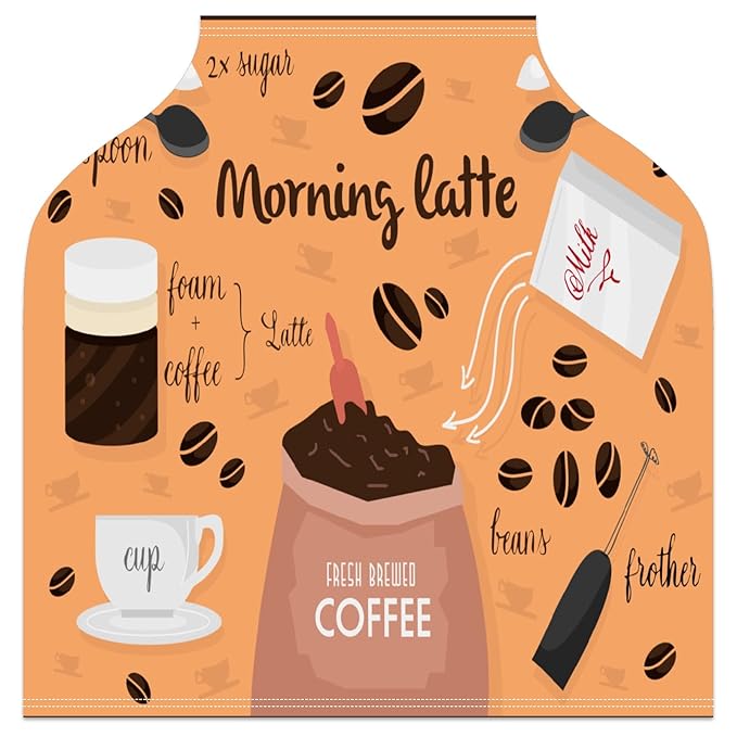 Baby Car Seat Stroller Covers Coffee Latte Spoon Nursing Cover Breastfeeding Scarf Soft Breathable Stretchy Coverage Carseat Canopy Cover for Boys and Girls Multi Use