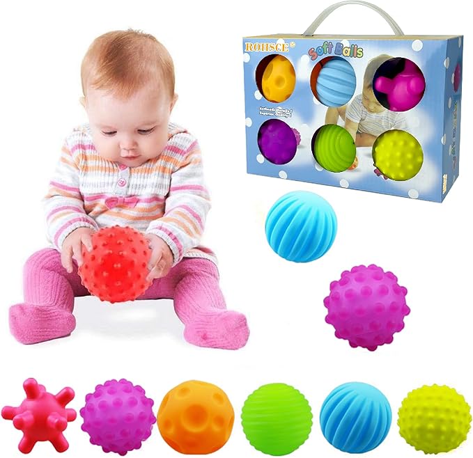 Sensory Balls for Baby Sensory Baby Toys 6 to 12 Months for Toddlers 1-3, Sensory Turtle Toy with Sensory Balls, Montessori Toys for Babies 6-12 Months Infant 0-6 Months (12 Pack)