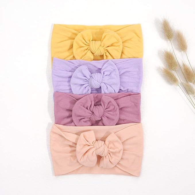 20PCS Baby Girls Headbands Soft Nylon Newborns Headbands 4.5inch Hair Bows Elastic Hairbands Hair Accessories for Newborns Infants Toddlers Girls Kids