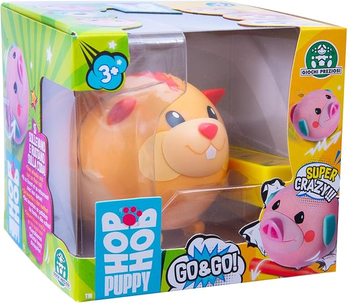 HOP HOP PUPPY Giochi Preziosi Hpu04200 Go & Go Hamster Version The Hop Hop Puppies Run, Rotate, But Always Come Back, for Children from 3 Years Old