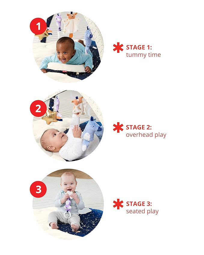 Skip Hop Baby Play Gym, Celestial Dreams, Grey & Baby Bath Tub, 3-Stage Smart Sling Tub, Moby, Grey