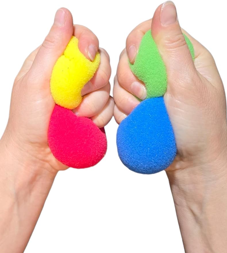 Zugar Land Soft Foam Carnival Balls (2.5") Safe Lightweight Mini Juggling Balls Vibrant Assorted Colors Orbs