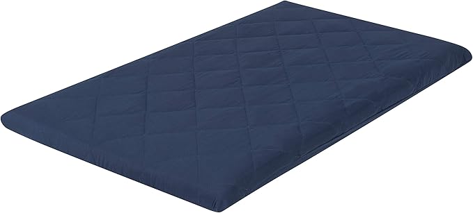 Dark Navy Blue Pack n Play Quilted Mattress Sheet Ultra-Soft, Comfortable Portable Crib Mattress Sheet for Baby Boys; Playpen or Mini Crib Fitted Sheet with Quilted Top
