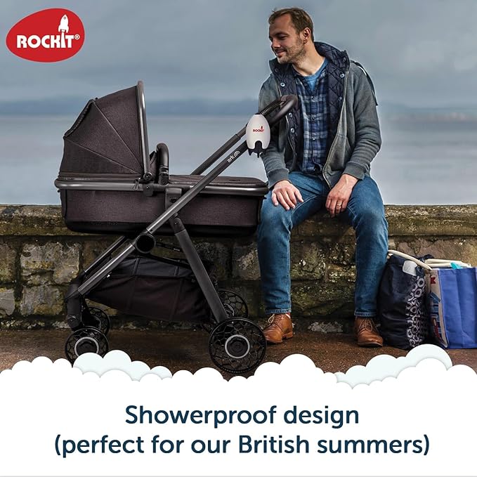 Rockit Baby Rocker USB Rechargeable - Hands-Free Portable Rocker Sleep Aid Soother Gently Rocks Stroller or Buggy - Adjustable Speed 60-Min Timer - Fits Pushchairs & Prams Creates Automatic Bouncer