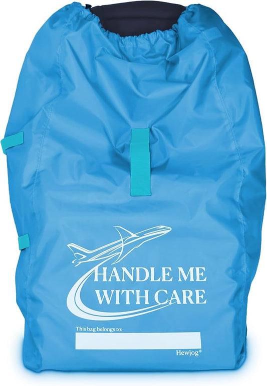 Car Seat Travel Bag for Airplane, Carseat Cover for Air Travel for Infant Carriers Booster Convertible, Blue