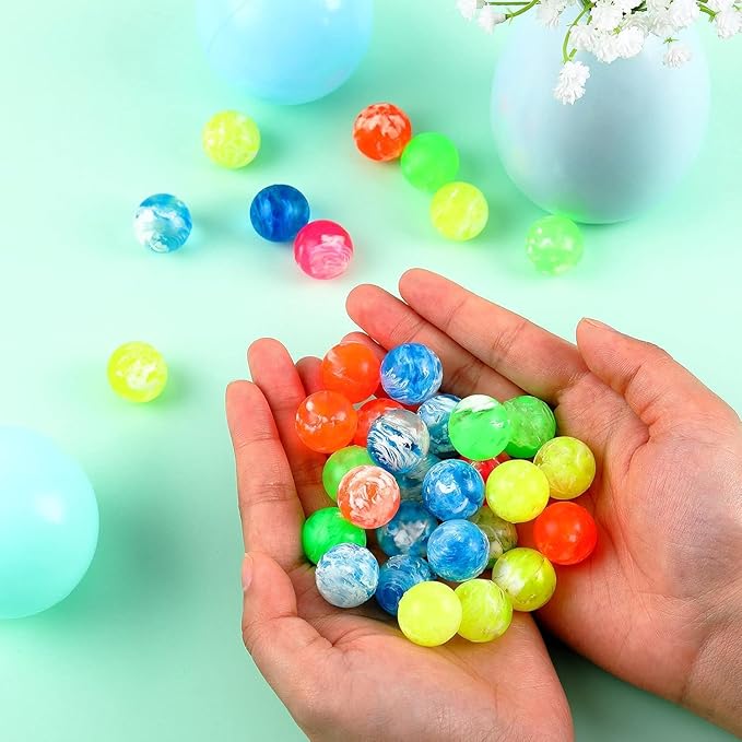Deekin 2000 Pcs Small Bouncy Balls Bulk 0.78 Inch/ 20 mm Rubber High Bouncing Balls Neon Cloud Bounce Mini Bouncy for Birthday Party Favors Gift Prizes Vending Machines Fillers Outdoor