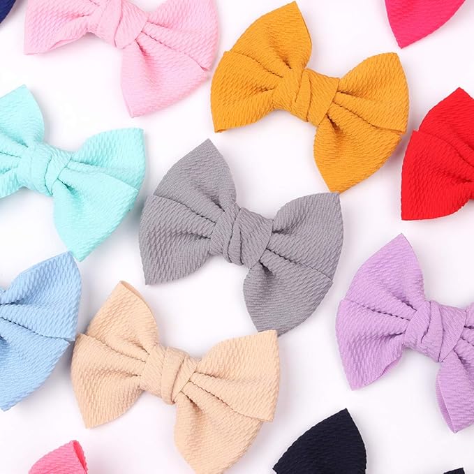 XIMA 15pcs Hair Bow Clips Fabric Princess's Hair Accessories for Baby Girl Toddlers Teens Kids Womens