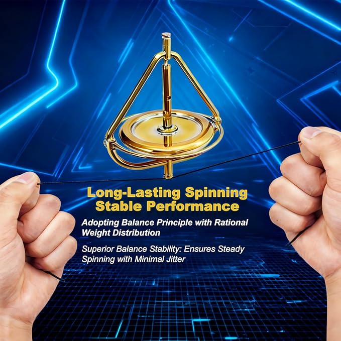Gyroscope,Anti-Gravity Spinner Toys,Long-Lasting Spin,Physics Toys,Precision Gyroscope,Metal Anti-Gravity Spinning Top Balance Toy,Educational Gift, Premium Fidget Toy