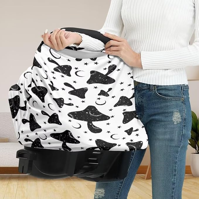 Coldinair Mushroom Multifunctional Nursing Cover Multi Use Cover for Baby Car Seat Canopy Shopping Cart Cover,Stroller Cover