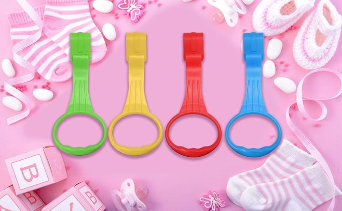 Baby Pull Up Ring 8 Pack Babies Stand Up Learn to Walk Assistant Handle for Baby Playpen and Crib