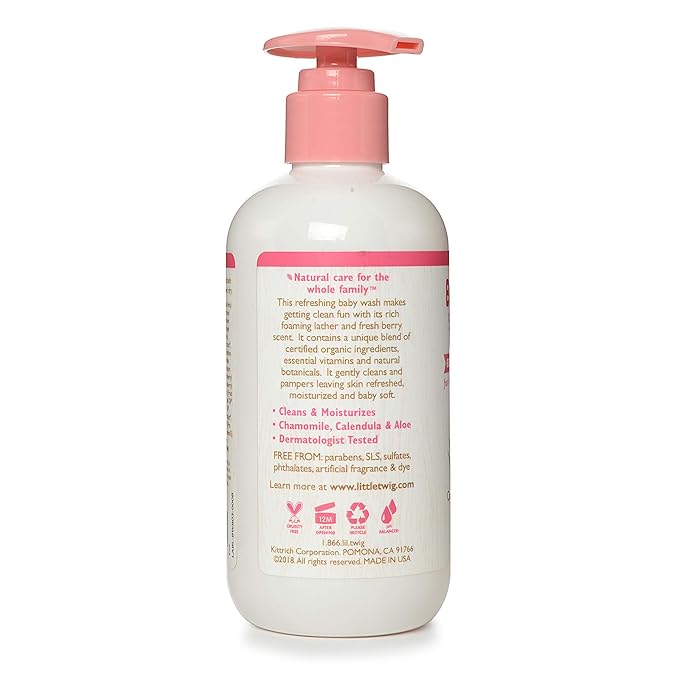 Little Twig Baby Wash, Natural Plant Derived Formula, Berry Pomegranate, 8.5 fl oz