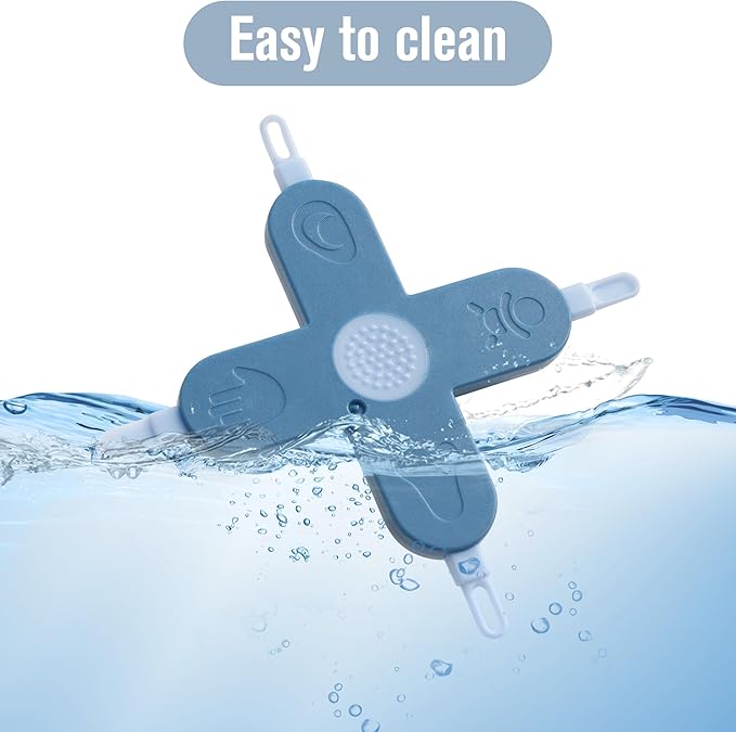 Baby 4-in-1 Nose,Nail and Ear Cleaner,Nail,Nose and Ear Gadget,Safe Ear Wax Removal Tool and Baby Nose Cleaner Nail Cleaner for Baby (Blue)