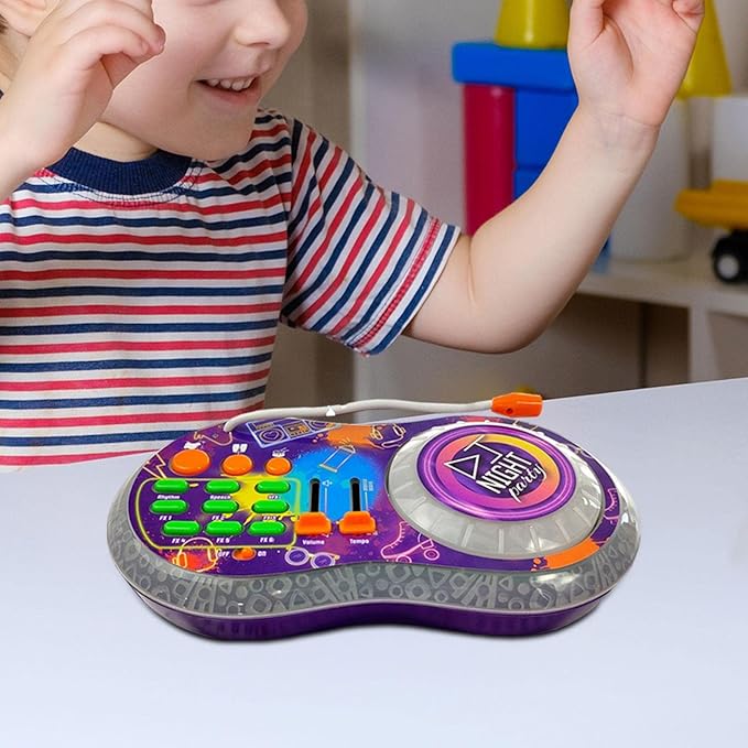 Almencla DJ Trollex Party Mixer Turntable Toy for Kids Toddler Children, Built in Microphone, Record, Sound Effects, Show