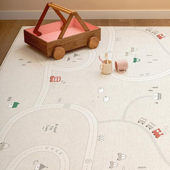 Parklon La Pure Soft Play Mat - Around Town + Fabric Beige (Medium)