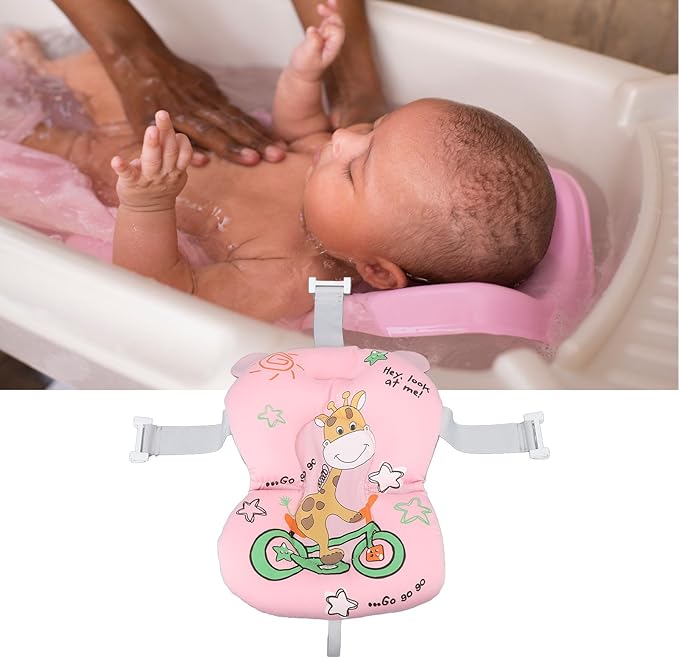 Garosa Baby Bath Pad, Newborn Bathtub Mat Infant Bath Supporter Pad Bathtub Pillow Nonslip Floating Bathing Tub Seat for Baby 0-12 Months ()